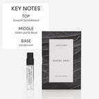 Lake & Skye Santal Gray Eau de Parfum, Long Lasting Fragrance, 0.06 fl oz (2 ml) - Aromatic, Woody, Spicy