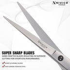 Professional 6.5” Hair Cutting Scissor with Comb– Sharp and Hairdressing Scissors Barber Shears Stainless Steel Hair Cutting Shears for Men & Women Precision Blades for Salon with Adjustment Screw