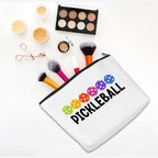 Pickleball Gifts Makeup Bag Accessories Cosmetic Bag Zipper Pouch Pickleball Lover Gifts for Girls Women Fans Player Coach Colleague Christmas Birthday Gifts
