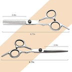 Fcysy Professional 11 Pcs Hair Cutting Tools - Baber Scissors, Blend Shears, Straight Edge Razor, Thinning Shears for Hair Cutting