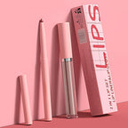 AMY'S DIARY 2pcs Matte Purple Red Lip Liner & Lipstick Makeup Set, Liquid Lipstick 24H and Lip Liner Set Matt Liquid Lips Make Up Waterproof Long Lasting (08#, 2 Pcs Set)