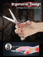 Hair Cutting Scissors Professional, 5.5" Barber Scissors, Hair Cutting Shears with 440C Steel - 60HRC Hardness Extremely Sharp with Ergonomic for Salon & Home Use - Classic Style