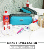 GOX Travel Toiletry Bag,Dopp Kit Case,Ultra-Light Cosmetics Bag Makeup Organizer (Turquoise)