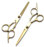 Hair Cutting Scissors Kit 11PCS, Professional Haircut Scissors with Japanese Stainless Steel Shears, Thinning Shears, Haircut Accessories in Leather Case for Salon/Home (Gold)