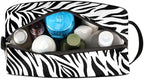 Abstract Black White Zebra Skin Travel Toiletry Bag for Women Men Lightweight Cosmetic Makeup Bag Organizer Waterproof Shaving Bag Dopp Kit with Large Capacity for Toiletries and Shaving Accessories