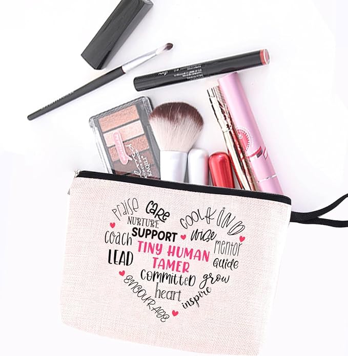 Hanamiya Na Teacher Gifts Makeup Bag Teacher Appreciation Gifts Birthday Gift for Women Female Educator Colleague New Teachers Thank You Cosmetic Bag Graduation Gifts