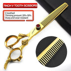 6/7/7.5/8/9-inch professional hair clipper set, stainless steel sharp hair clippers, hairdresser specific scissors (7 in-2pc-B)