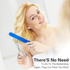 Hair Cutting Scissors, Hair Cutting Kit Women, DIY Home Hair Cutting Tools for Bangs Cutter, Layers, and Split Ends, Scissors for Cutting Baby Hair(Set of 3) Color Blue