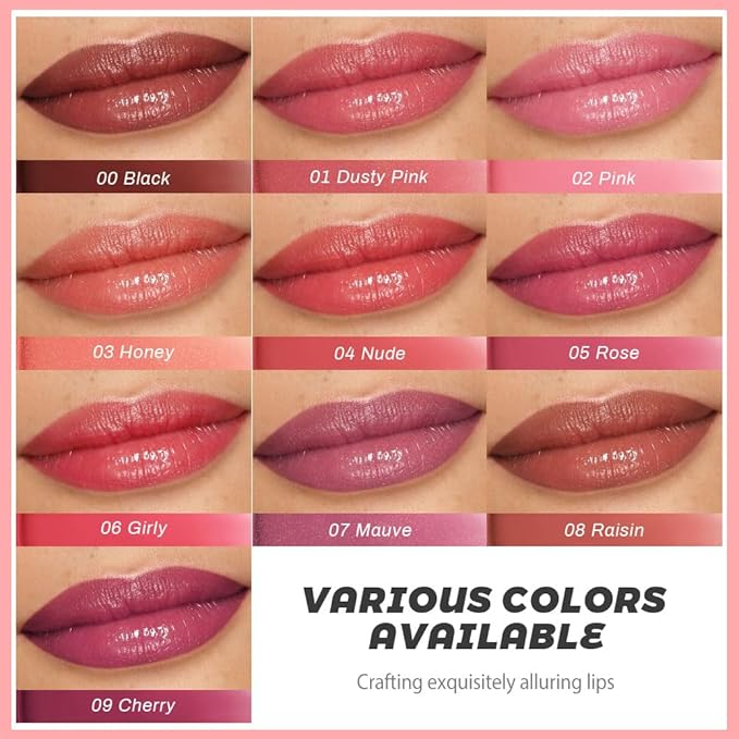 Kaely Honey Lipstick Tinted Lip Balm, Hydrating Shine Lipstick for Women Dry Lips, Moisturizing Nourishing Glossy Lip Gloss Stain Makeup, Sheer Lightweight, Vegan & Cruelty-Free, 00