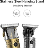 Beard Trimmer Hair Clippers for Men, Professional T-Blade Trimmer Cordless Rechargeable Hair Edgers Clippers Electric Beard Shaver with LED Display