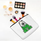Soccer Gifts Initial Makeup Bag Monogrammed Cosmetic Bag Letter A Zipper Pouch Soccer Accessories for Girls Women Soccer Player Coach Friend Soccer Stuff Graduation Birthday Gifts