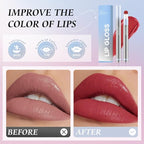 Cushion Lip Gloss Matte Lip Tint – Long-Lasting Lightweight Color, Soft Plush Applicator for Gradient Blurred Lips, Non-Sticky Velvet Finish Hydrating Lip Stain 02#–Dusty Mauve