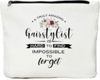 Hair Stylist Gifts, Hairdresser Bag, Hairdresser Gifts for Women, Hair Dresser Gift Idea Unique Cosmetology Graduation Birthday Christmas Thanksgiving- Amazing Hairstylist Hard to Find Makeup Bag