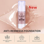 Sensitive Skin Foundation - Serum Foundation with Vitamin E, Sun protection & Deep Hydration for A Smooth & Satin Finish, Vegan & Cruelty-Free, 408 Deep