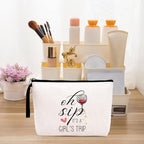Hanamiya Na 3Pcs Girls Trip Gifts Favors Weekend Bag Funny Makeup Bag Girls Weekend Gifts Friendship Weekender Bags for Women Girl Bridesmaid Cosmetic Bags Zipper Pouch Wedding Bachelorette Party