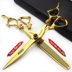 Hair Scissors 6/7/8/9-inch 440C High Hardness For Hairdressers Haircuts Cuttinging Scissors Professional Haircut (7 inch-3pc)