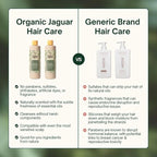 Organic Jaguar Natural Shampoo for Hair Care, Sulfate Free Shampoo with Castor Oil, Jasmine, Glycerin, Aloe Vera & Mild Thickening Agent, Dry to Color Treated to All Hair, 13.5 fl oz
