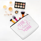 Funny Girls Weekend Gifts Girls Trip 2025 Makeup Bag, Cosmetic Case, Pink, Fashion Pattern, Waterproof, Zipper Pouch, 9.6 x 7.4 inches, Perfect for Travel, Makeup, Gift for Women