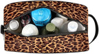 Leopard Cheetah Skin Print Travel Toiletry Bag for Women Men Lightweight Cosmetic Makeup Bag Organizer Waterproof Shaving Bag Dopp Kit with Large Capacity for Toiletries and Shaving Accessories