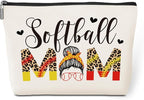 jeilink Softballs Mom Gifts Cosmetic Bag Softball Stuff Mom Gifts Softball Gifts Travel Makeup Bag for Sport Lover Mother Organizer Bag for Mum Mommy Mama Women Female Mothers Day Birthday Christmas