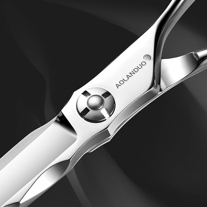 AOLANDUO Professional Shears for Hair Cutting, VG10 Steel Scissors to Cut Hair Professional, Precision Barber & Hair Stylist Shears, Ergonomic, 1 Count, 6.0 Inch