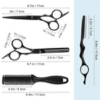 11Pcs Professional Hair Scissors Set,Stainless Steel Barber Supplies Including Straight Shears, Thinning Shears, and Hair Thinning Knife Multifunctional Salon Tools and Gifts for Friends and Family