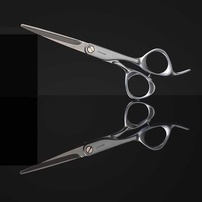 Fromm Transform 5.75" Extra Smooth Hair Cutting Shears for Wet and Dry Hair, Polished Silver Japanese Steel Scissors with Beveled Blade