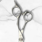 Saki Shears Tsuru Hair Cutting Scissors - Polished Japanese Steel- 6" Hair Shears for Barbers and Hair Stylists - Thumb Screw for Easy Tension Adjustment (Set of Hair Shears)