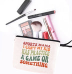 Sports Mama Makeup Bag for Mom Gifts Funny Mama Mother Gifts for Women Sports Lovers Coach Players Momma Mommy Mom Mommy Mummy Cosmetic Bag Zipper Pouch Bag Travel Bag for Mothers Day Birthday
