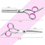 FCYSY Professional 11-Piece Hair Cutting Scissors Kit, Barber Scissors Hairdressing Texture Shears Straight Edge Razor Barber Supplies, Haircutting Shears Salon Tools
