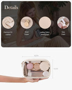 Pocmimut Makeup Bag,Small Makeup Bag TSA Approved Clear Toiletry Bag,Makeup Case Pouches Car Accessories Storage for Women,Travel Essentials Organizers,Beige