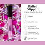 Aromi Matte Liquid Lipstick | Light, Baby Pink Lip Color with Blue Undertones, Long-lasting, Vegan, Cruelty-free, Gluten, Paraben, + Phthalate Free (Ballet Slipper)