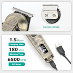 VGR 095 Beard Trimmer for Men, 7 in 1 Waterproof Cordless Hair Clippers and Trimmers Set, Electric Razor Shavers T-Blade Hair Trimmer Grooming Kit for Nose Body Ear Face Mustache, V-103