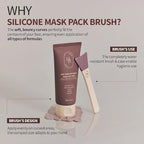 HEVEBLUE Soft Curve Spread Brush - Face Mask Applicator, Skincare Enhancer, Easy to Clean, Korean Skincare, Face Mask Brush, Mask Applicator Tool, Silicon Brush, JellyBrush, Mother's Day Gift