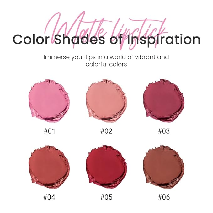 evpct Ruby Red Matte Creamy Lipstick for Women, Long Lasting Waterproof Velvet Lipstick, Lip Stick Crayon Buildable Blendable Creamy Color, Longwear Lip Makeup Cruelty-free 24 hours original labios 05