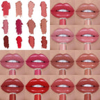 FAUPT 12 Color Cream Lip Gloss, Waterproof Long-Lasting Moisturizing Lip Gloss, Non-Stick to Cup Natural Jelly Lipstick for Women Home Travel (#03, 1pack)