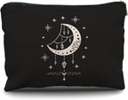 Nogrit Tarot Makeup Bag,Witchy Gifts,Witchy Gifts For Women,Boho Makeup Bag,Boho Crescent Moon Celestial Small Cosmetic Makeup Bag for Purse