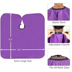 Barber Cape-Professional Salon Hair Cutting Cape,56x63 inches Large Hairdresser Cape for Haircut,Coloring,Makeup,Styling and More,(Purple)