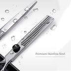 Fcysy Professional 6 Inch Hair Scissors Barber Shears, Haircutting Scissors with Comb, Salon Hair Shears for Men, Women & Pets
