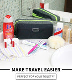 GOX Travel Toiletry Bag,Dopp Kit Case,Ultra-Light Cosmetics Bag Makeup Organizer(Black)