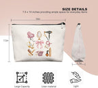 Pink Hairstylist Makeup Bag for Women, Cosmetology Student Gifts, Hairdresser Travel Cosmetic Organizer Pouch, Cute Salon Accessories for Teen Girls, Aesthetic Beauty Bag 7.5 x 10 in