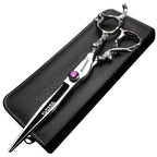 6/7/7.5/8/9-inch professional hair clipper set, stainless steel sharp hair clippers, hairdresser specific scissors (7 in cutting scissors)