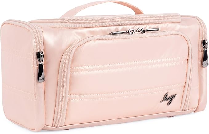 Lug Trolley Medium Cosmetic Case, METALLIC BLACK