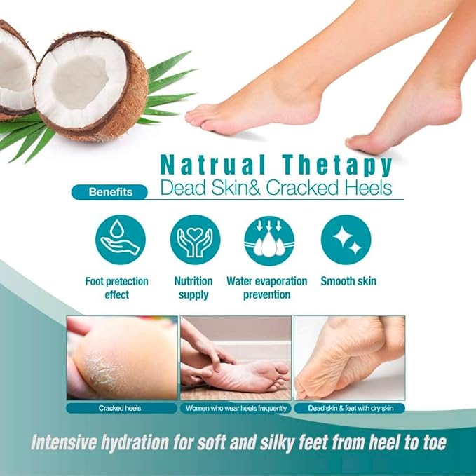 Epielle Intensive Repairing Foot Mask 6 Pairs, Deep Moisturizing Socks for Dry, Cracked Feet, Self Care Gifts for Women, Spa Kit, Stocking Stuffers, Thanksgiving Essentials