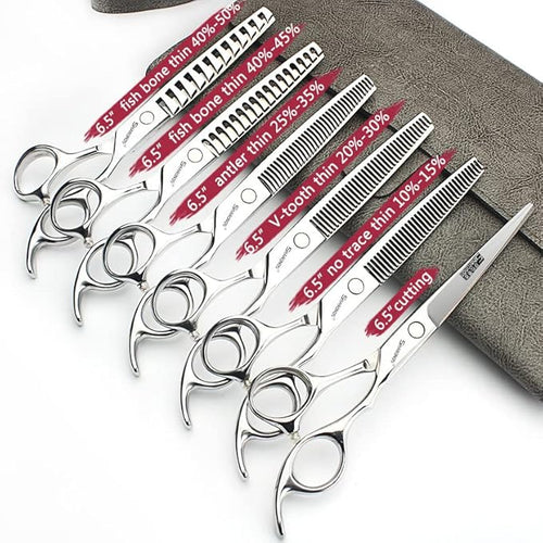 Barber hair scissors, Axemoore professional haircut Cutting Scissors/Shears set- 6", made of Japanese stainless steel, especially (6.5in-6pc)