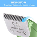3 Pcs Size 10# Detachable Dog Grooming Blades, Compatible with Andis, Oster A5, Wahl KM10 Series Clippers, Cut Length 1.5mm, Silver (10# 1.5mm, 3 Packs)