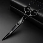 6 Inch 4pc Ergonomic Barber Scissors, 440C Stainless Steel, Right Hand, Hairdressing Scissors