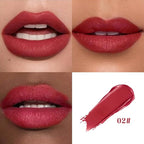 Cushion Lip Gloss Matte Lip Tint – Long-Lasting Lightweight Color, Soft Plush Applicator for Gradient Blurred Lips, Non-Sticky Velvet Finish Hydrating Lip Stain 02#–Dusty Mauve