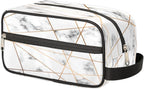 Marble Texture Abstract Travel Toiletry Bag for Women Men Lightweight Cosmetic Makeup Bag Organizer Waterproof Shaving Bag Dopp Kit with Large Capacity for Toiletries and Shaving Accessories
