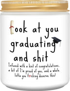 Graduation Gifts, 2025 Funny Graduation Gifts for Her Him, Best Grad High School Congratulations College Masters PhD Degree Nurse - Lavender Scented Candles
